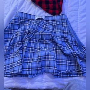 blue plaid skirt from hollister